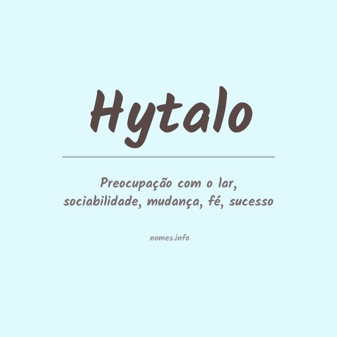Significado do nome Hytalo