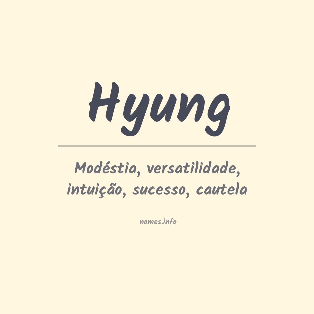 Significado do nome Hyung