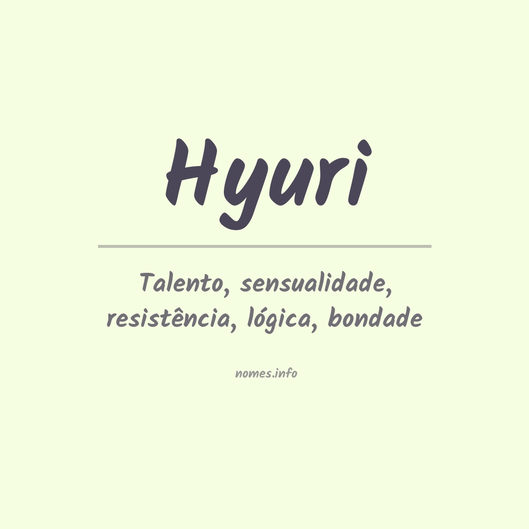 Significado do nome Hyuri