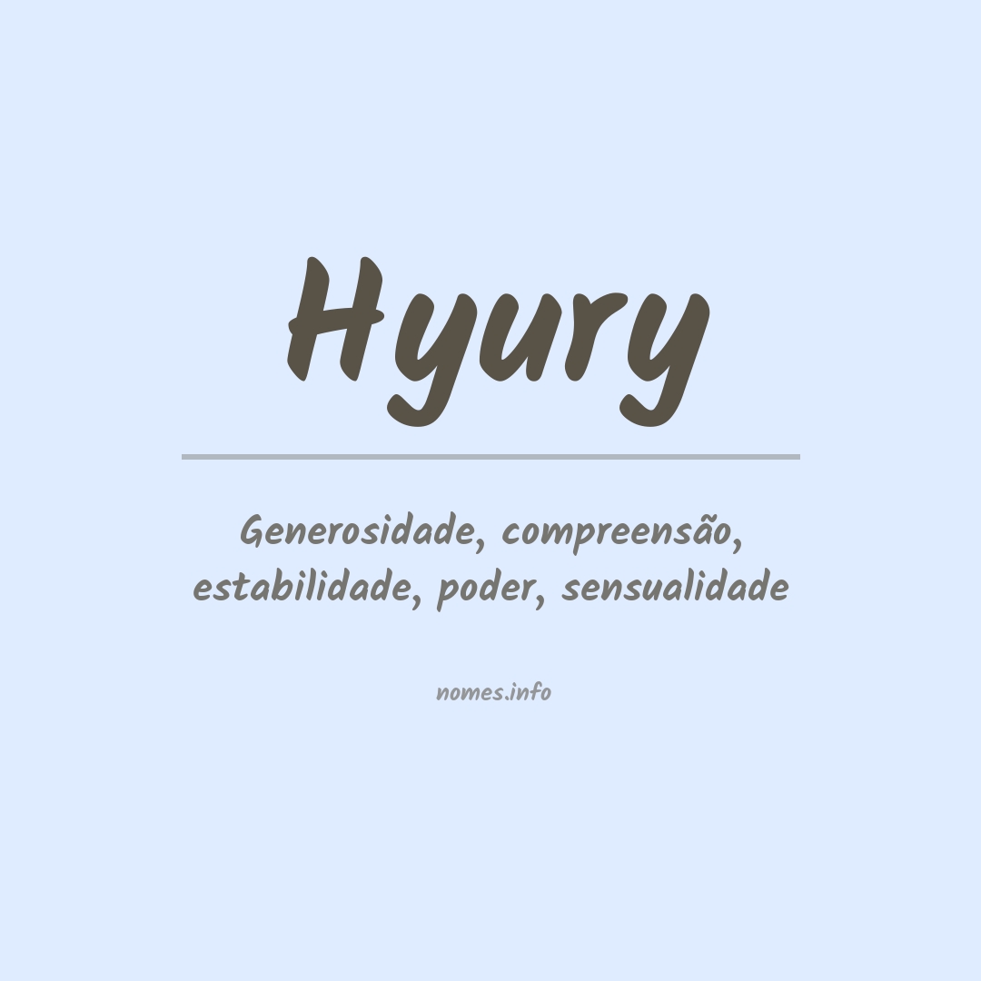 Significado do nome Hyury