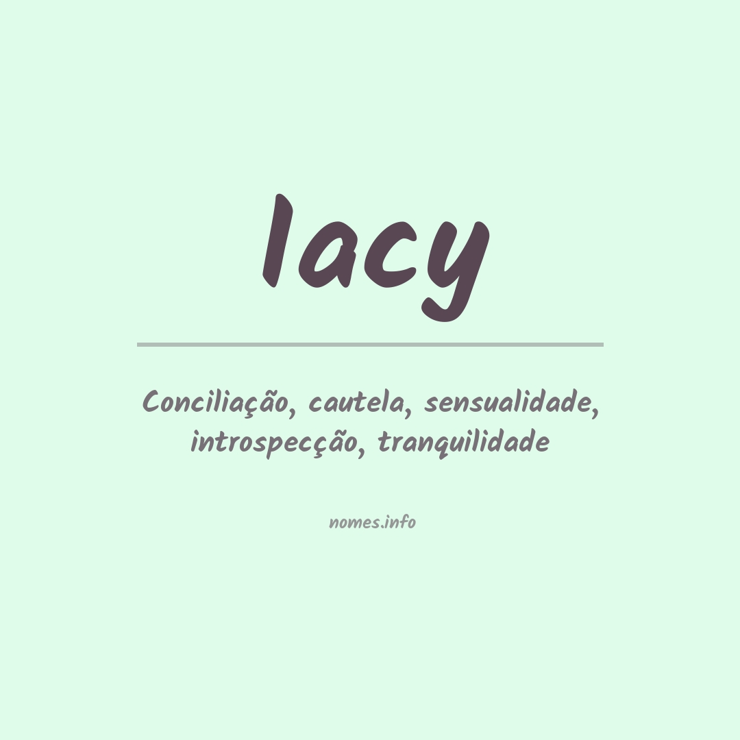 Significado do nome Iacy