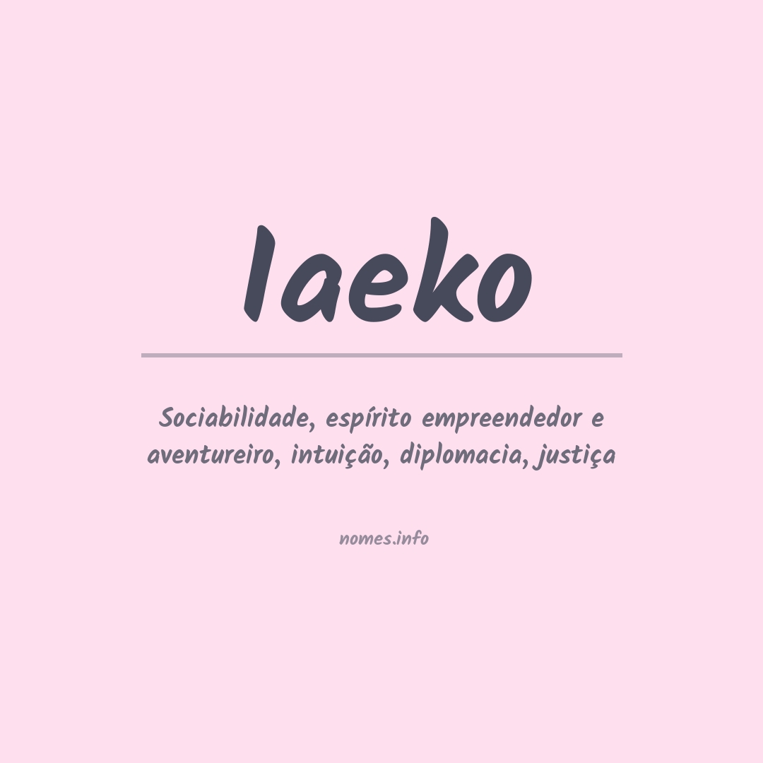 Significado do nome Iaeko