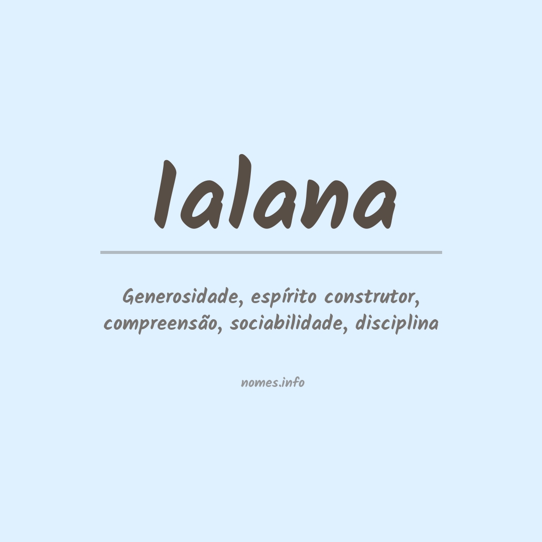 Significado do nome Ialana