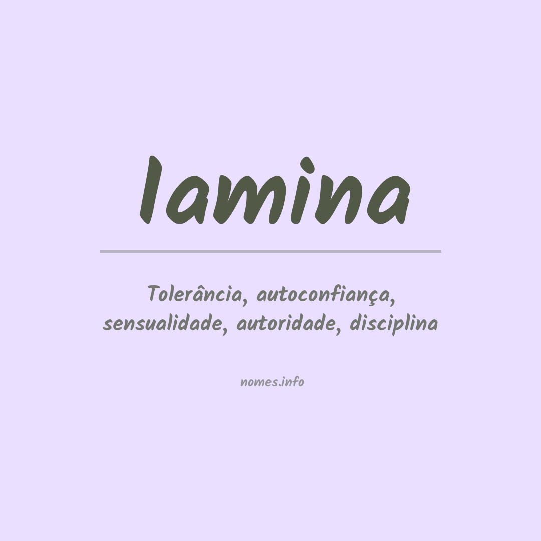 Significado do nome Iamina