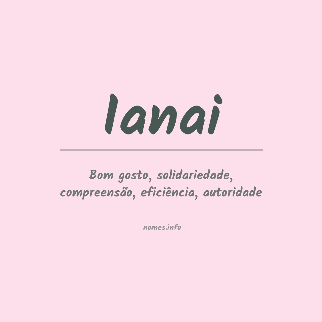 Significado do nome Ianai