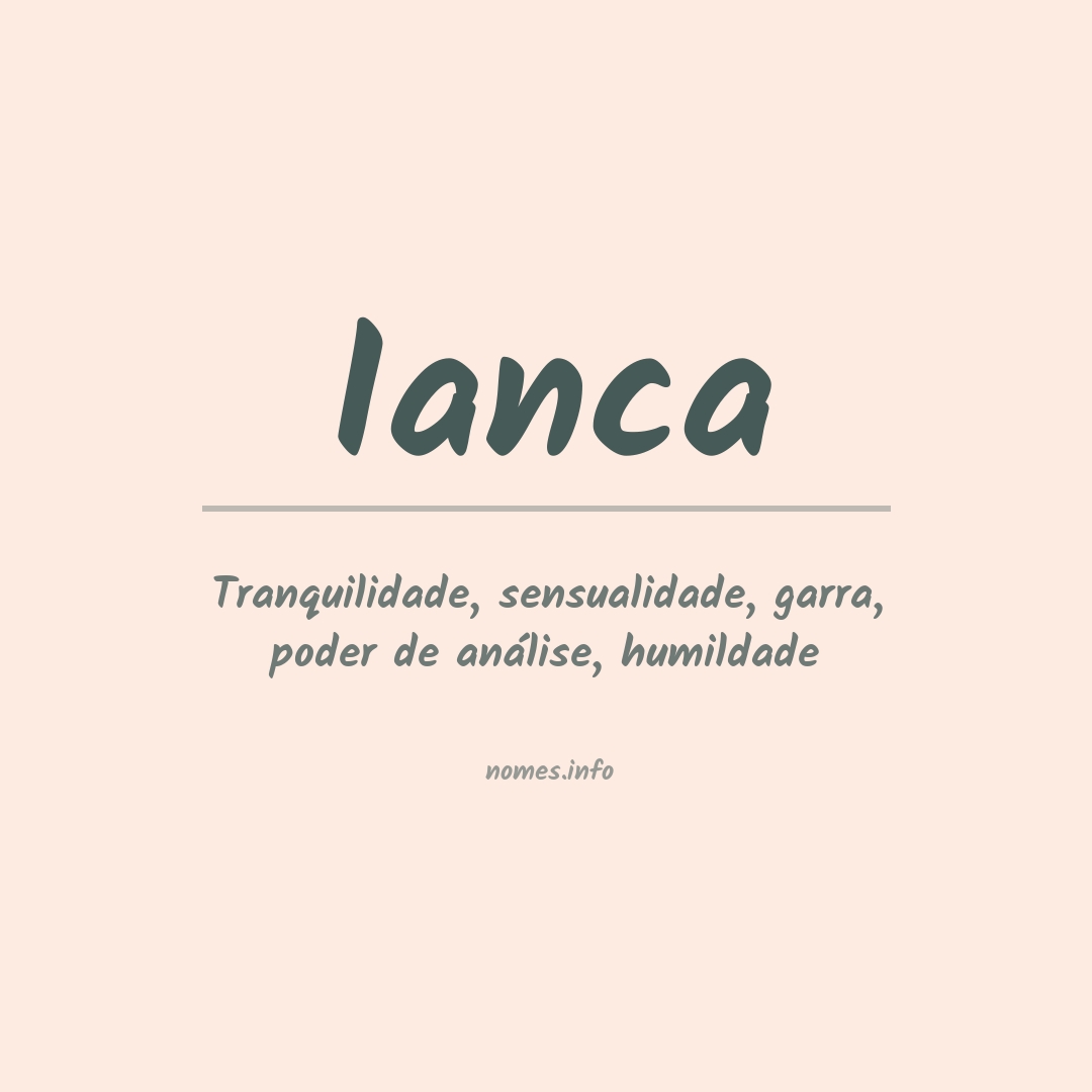 Significado do nome Ianca