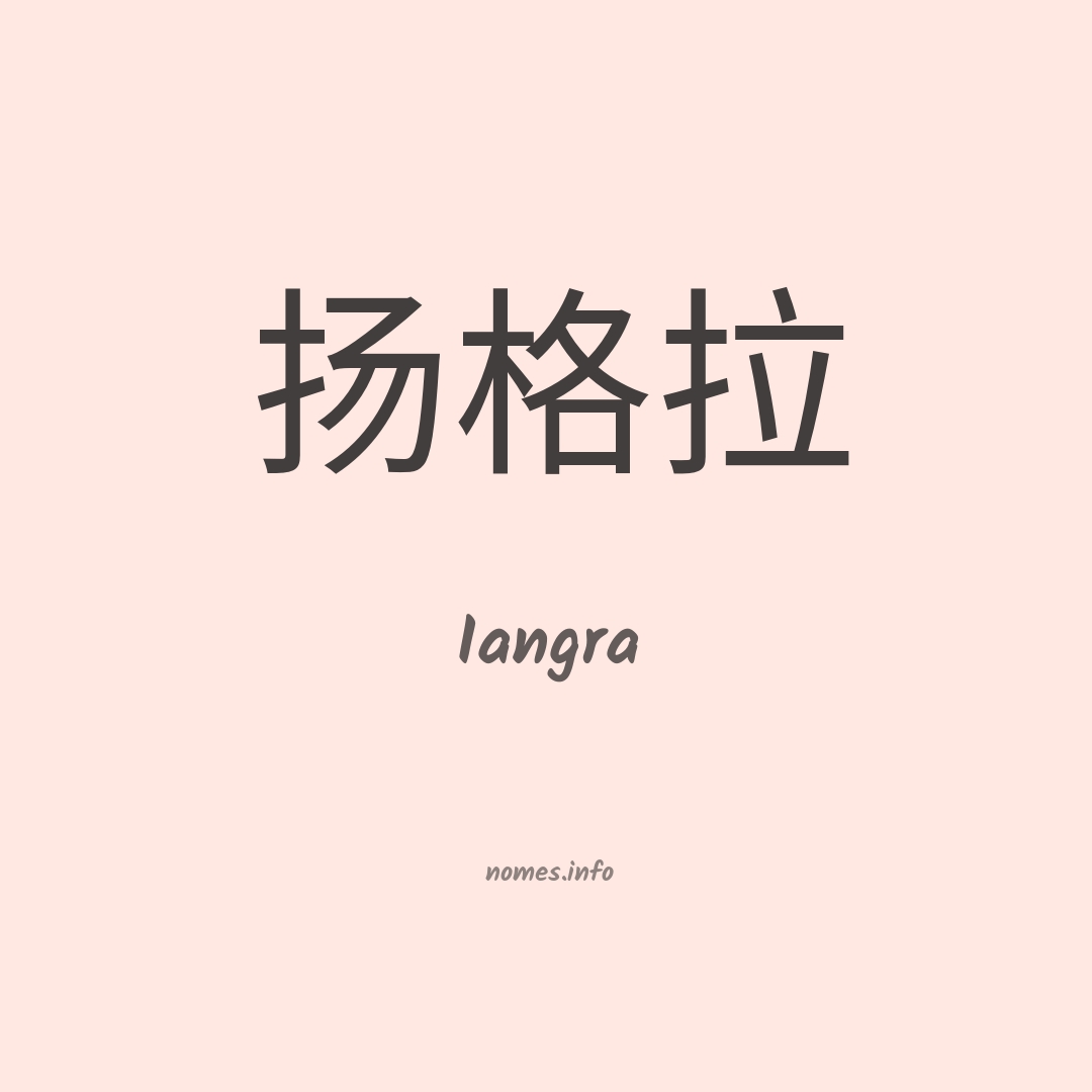 Iangra em chinês