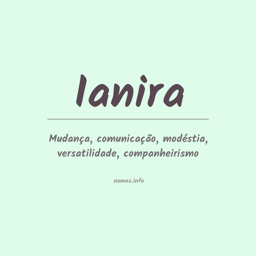 Significado do nome Ianira