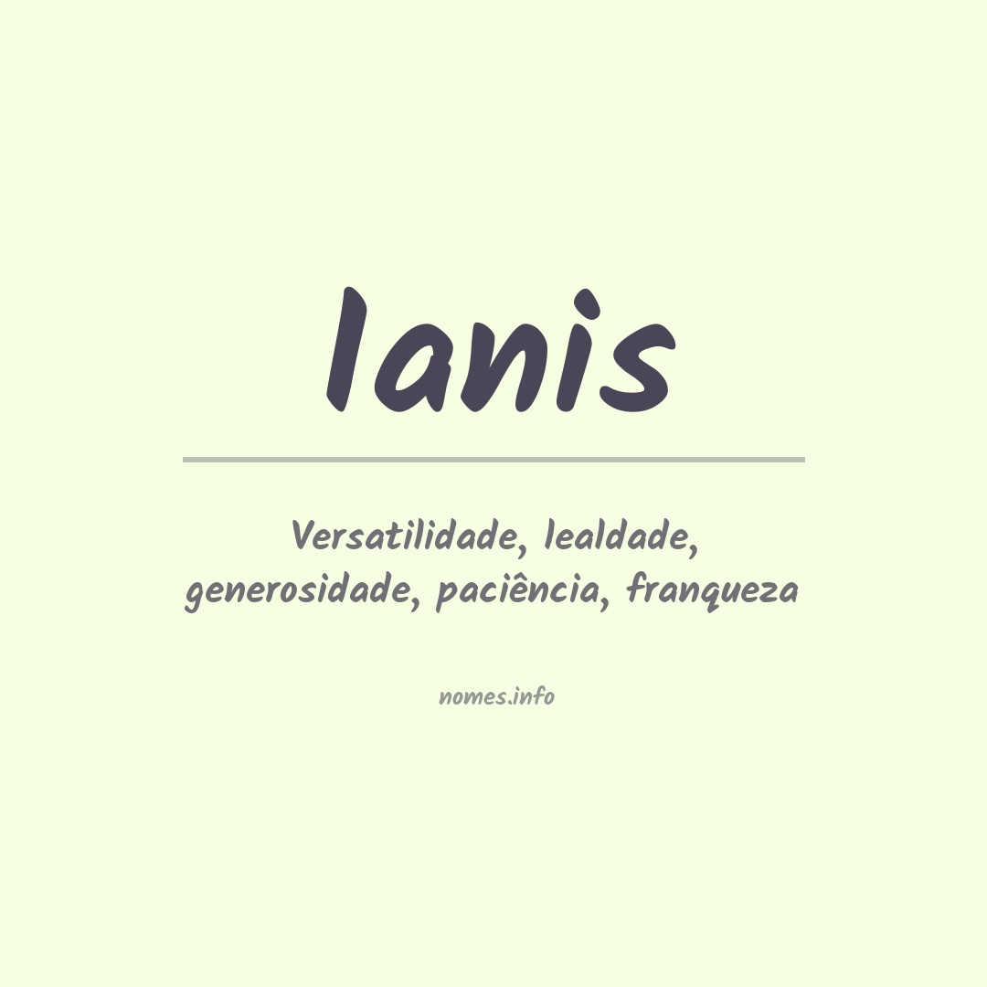 Significado do nome Ianis