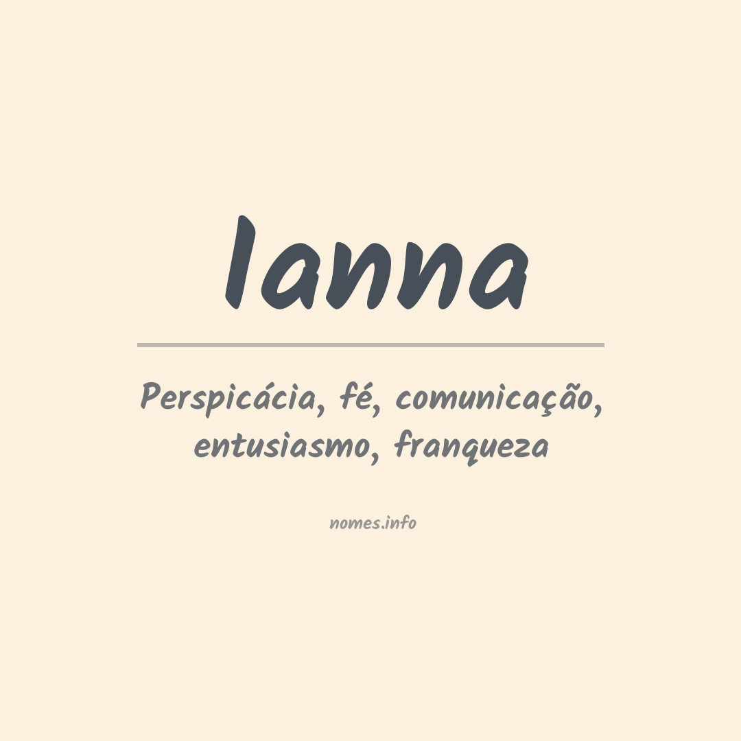 Significado do nome Ianna