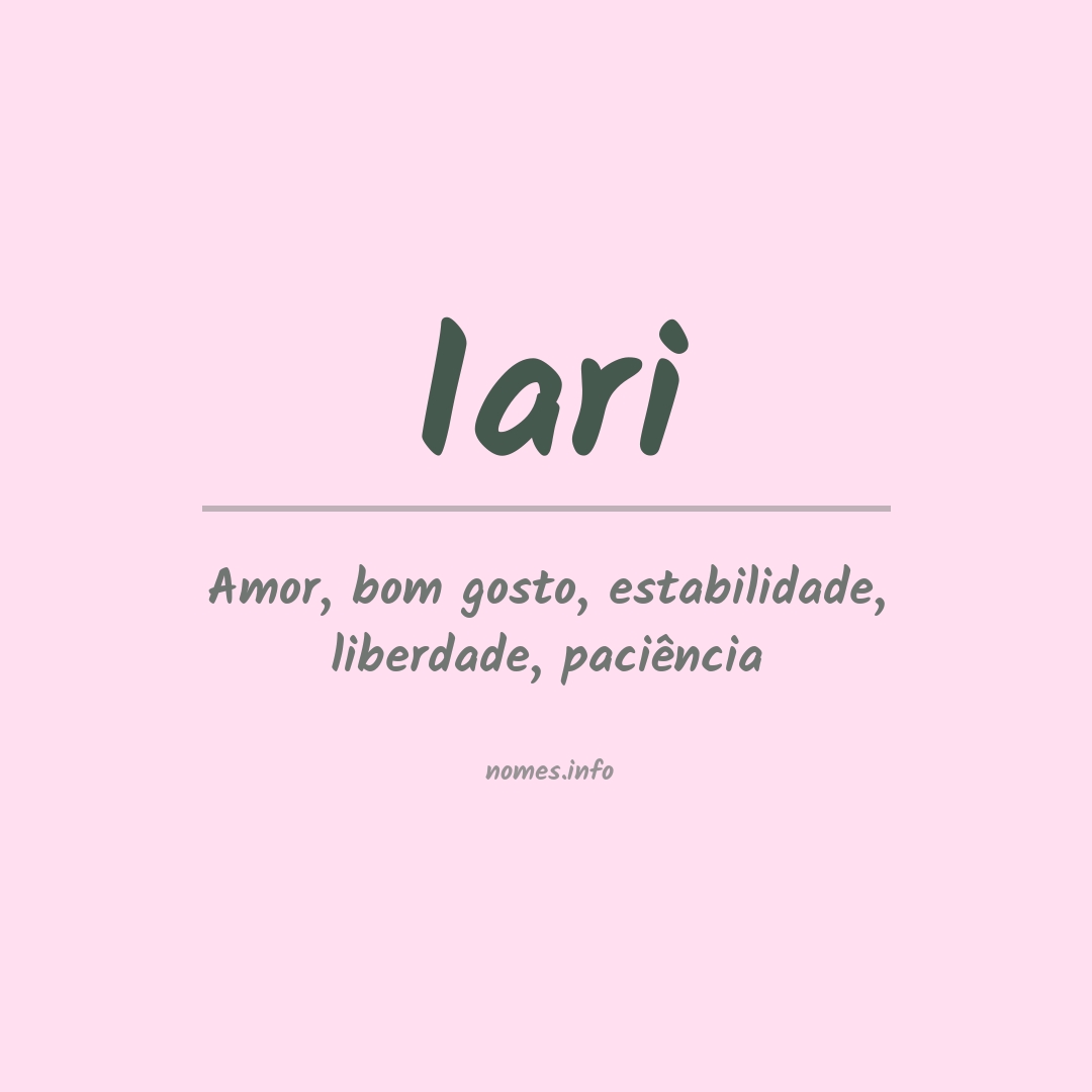 Significado do nome Iari