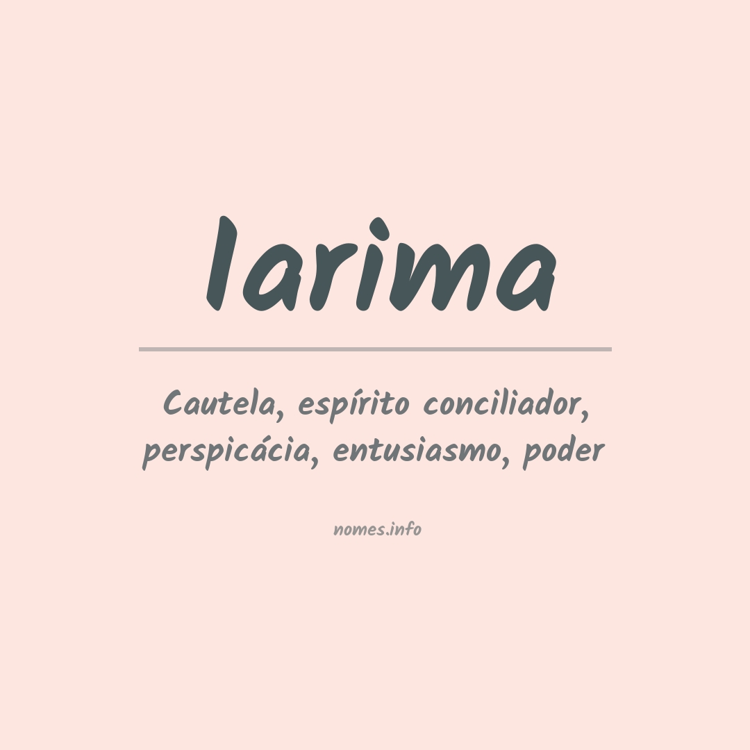 Significado do nome Iarima