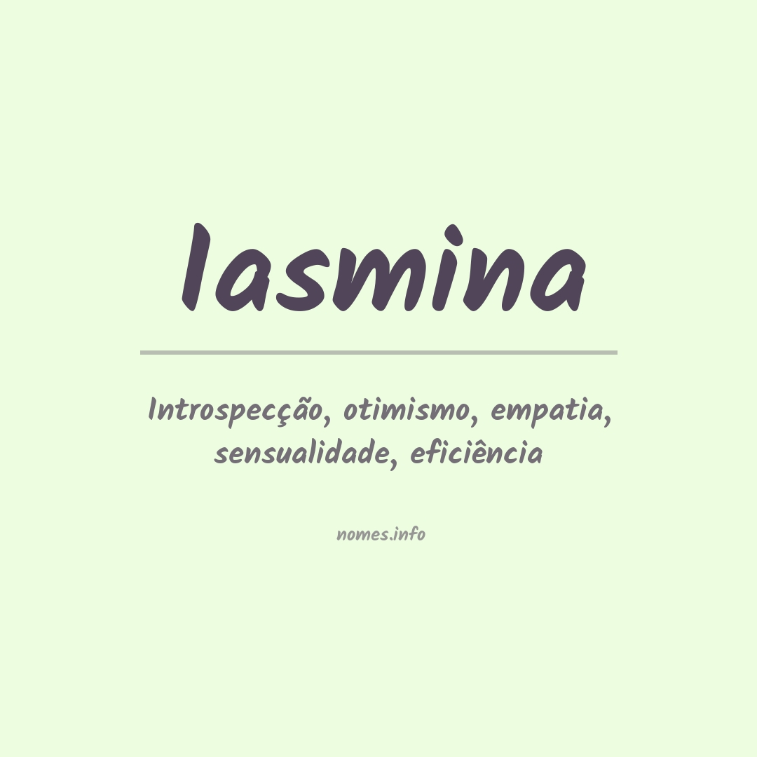 Significado do nome Iasmina