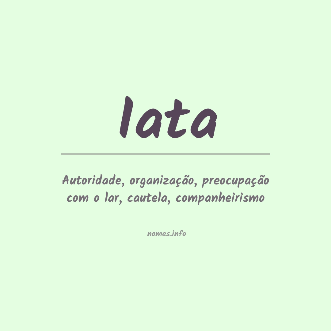 Significado do nome Iata