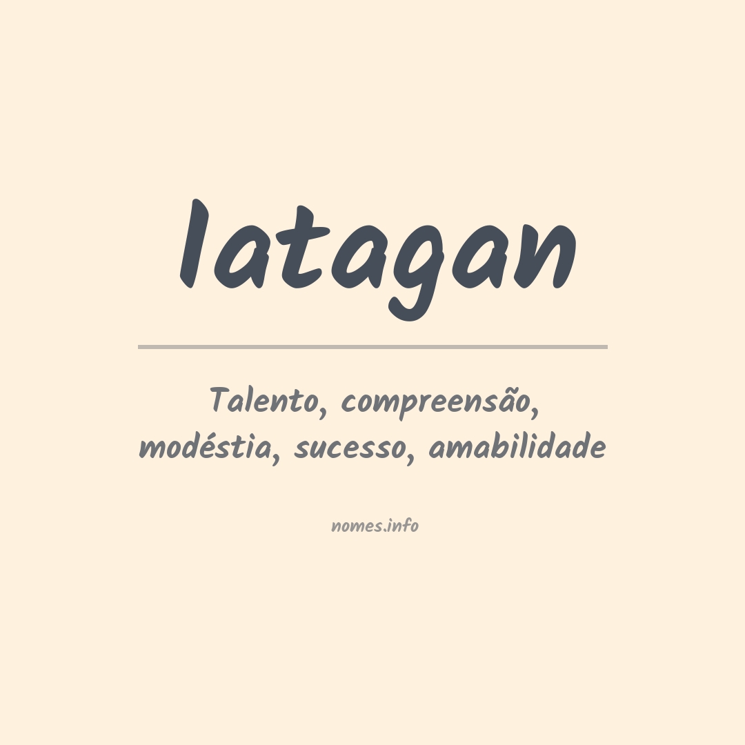 Significado do nome Iatagan