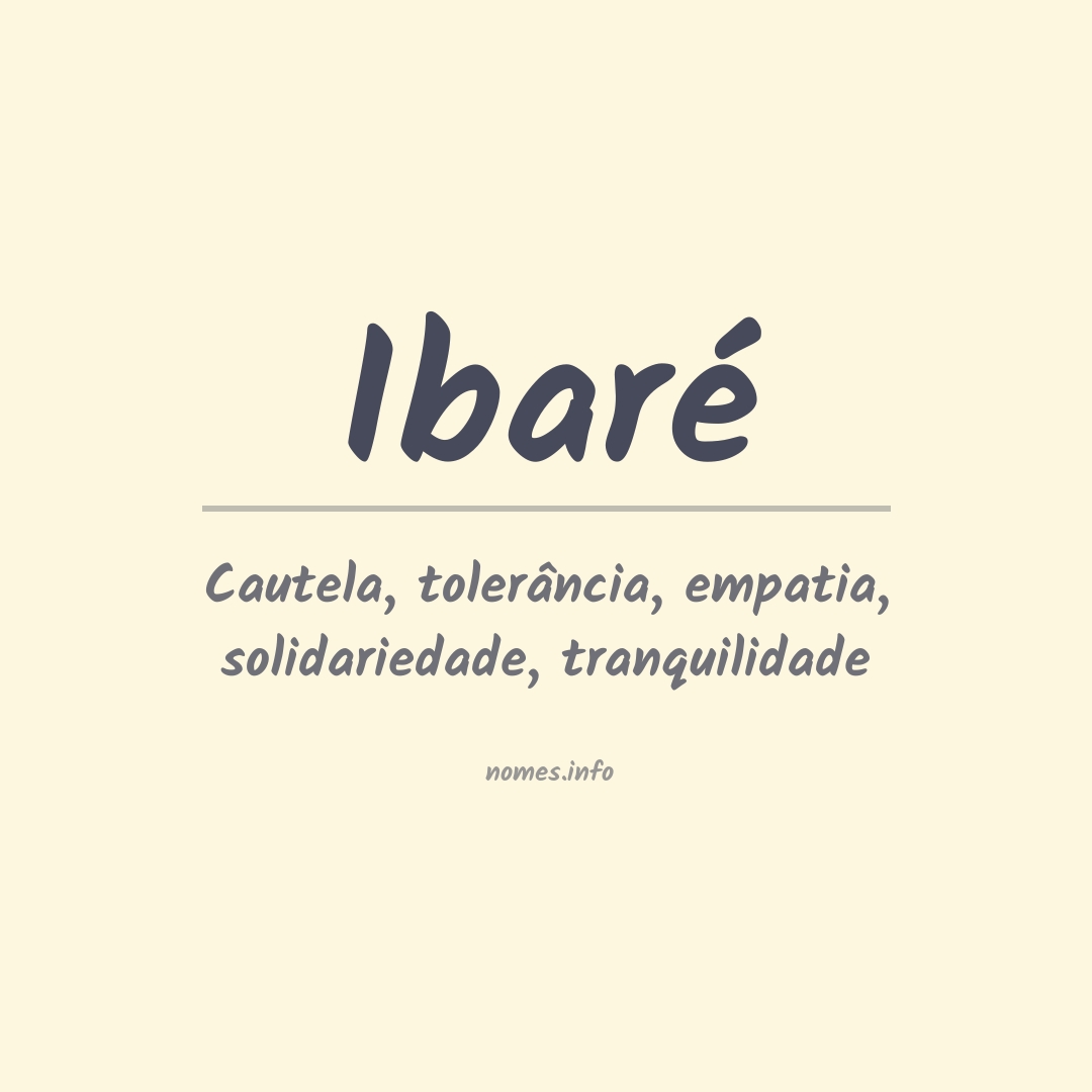 Significado do nome Ibaré