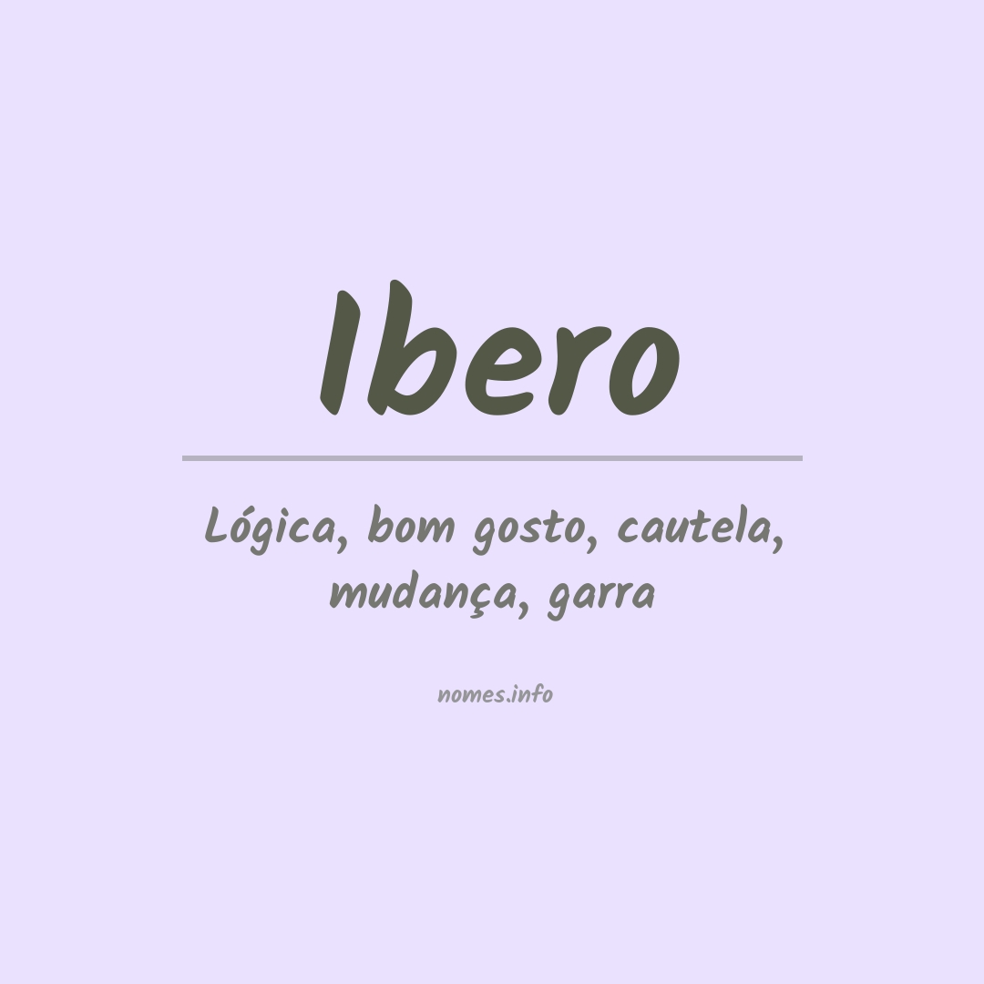 Significado do nome Ibero