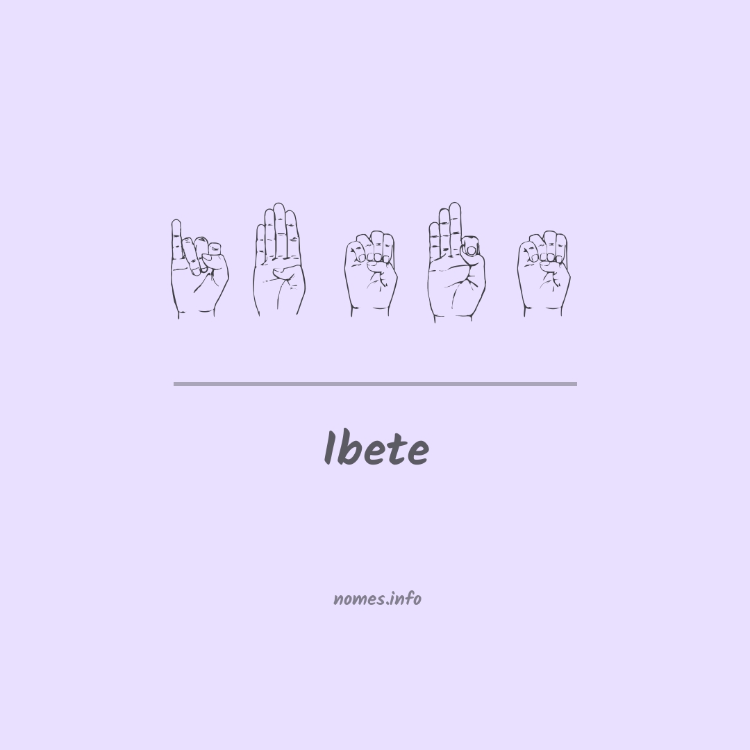 Ibete em Libras