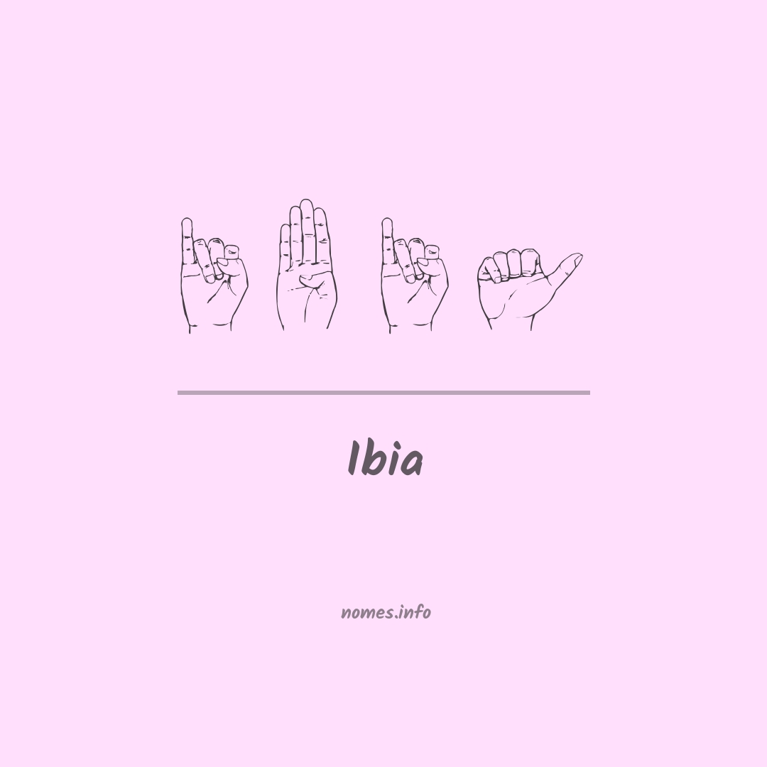 Ibia em Libras