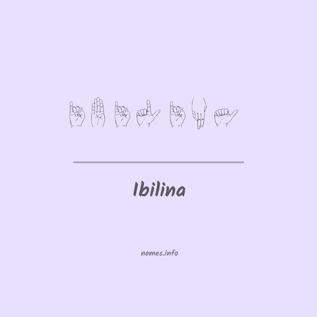 Ibilina em Libras