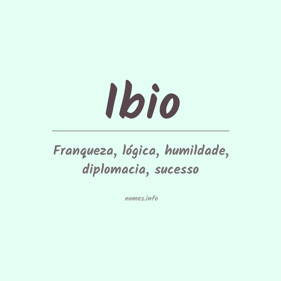 Significado do nome Ibio