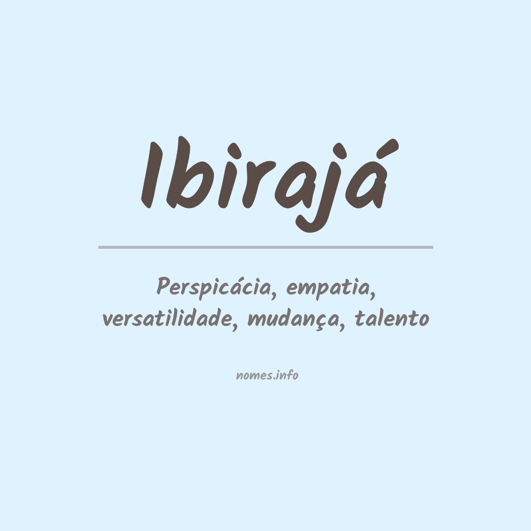 Significado do nome Ibirajá