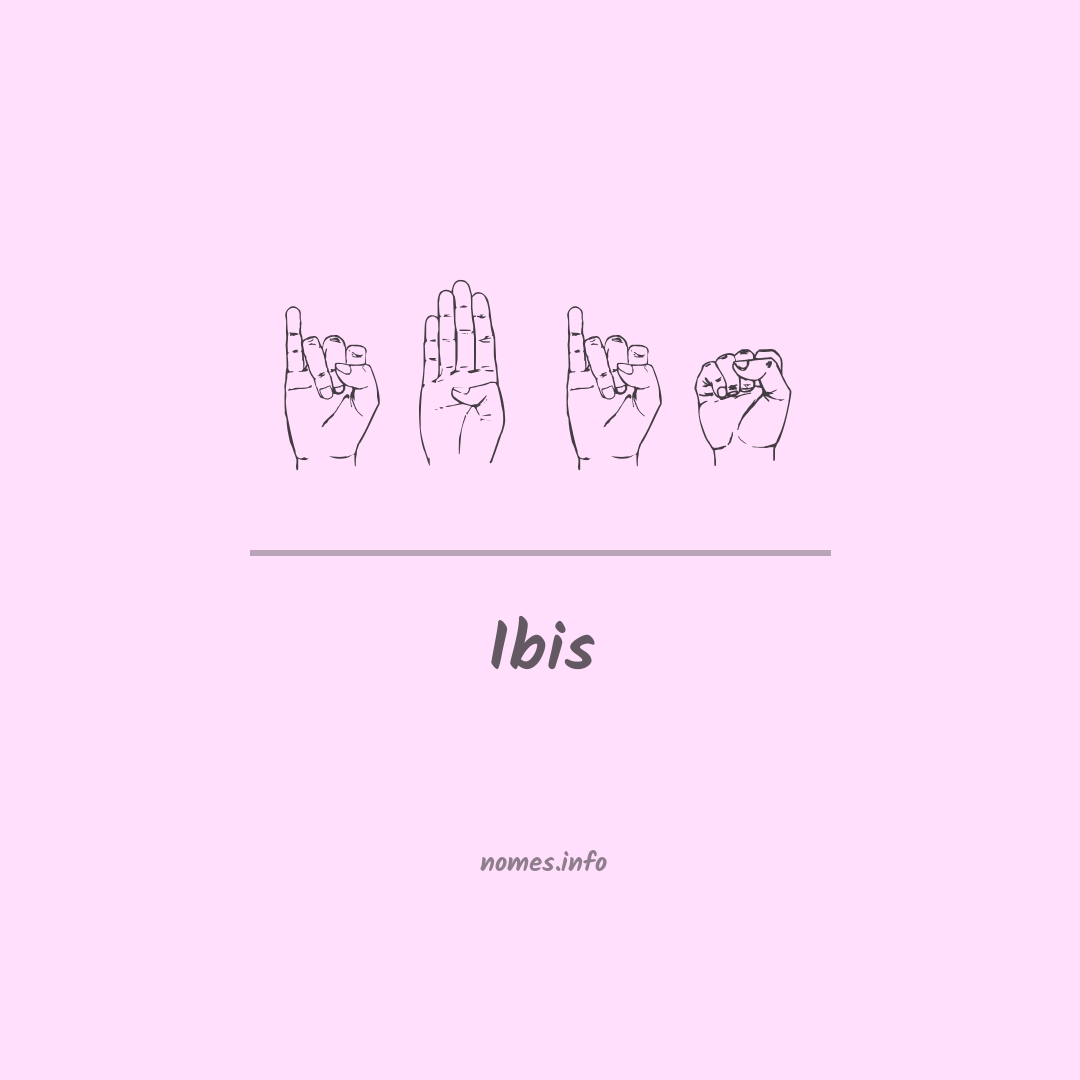 Ibis em Libras