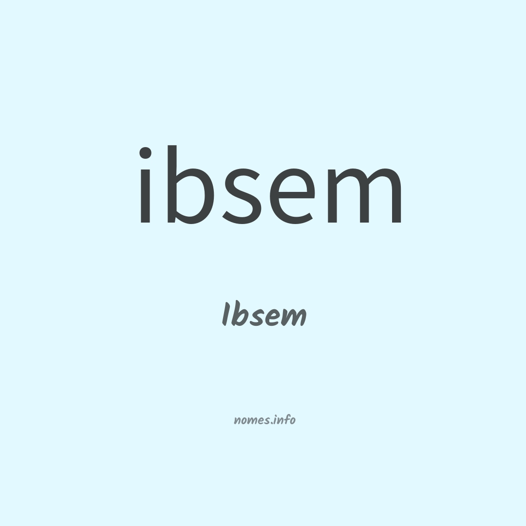 Ibsem em chinês