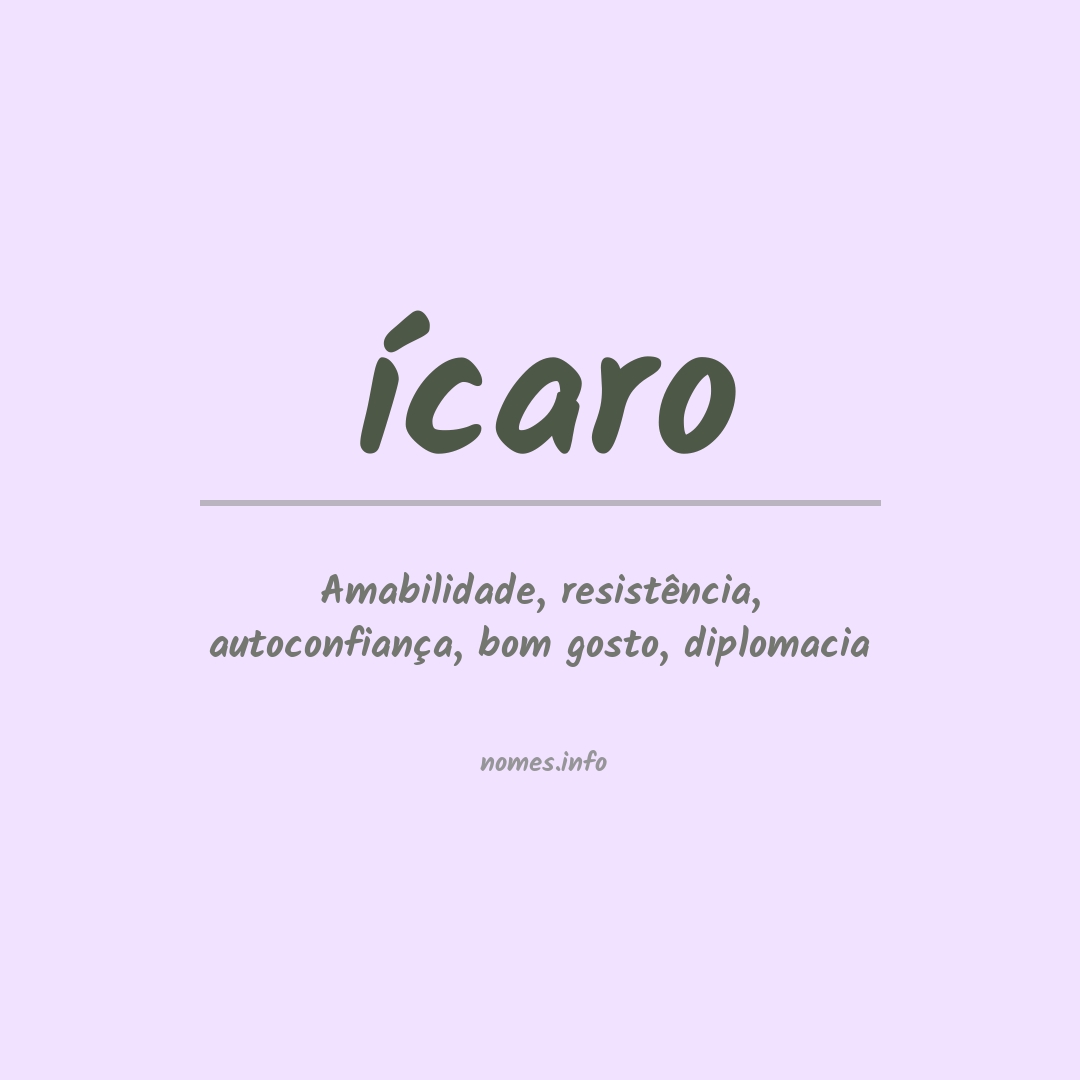 Significado do nome Ícaro - Dicionário de Nomes Próprios