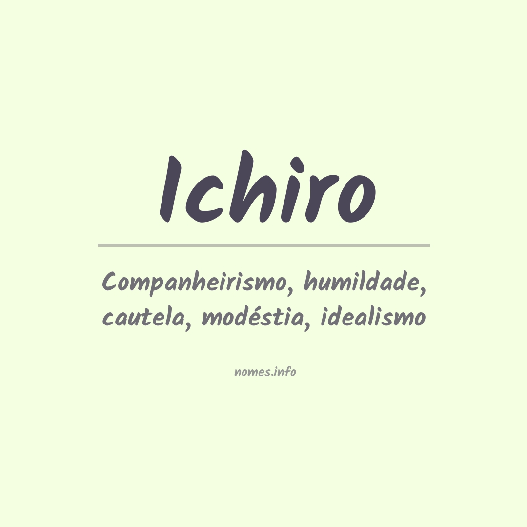 Significado do nome Ichiro