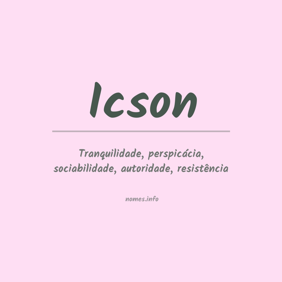 Significado do nome Icson
