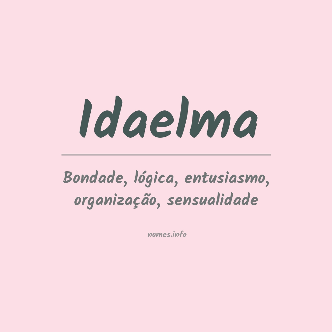 Significado do nome Idaelma