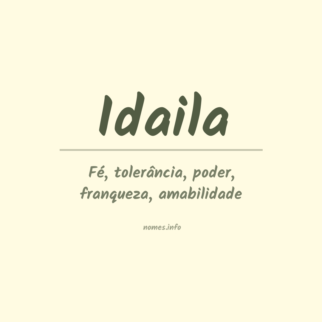 Significado do nome Idaila