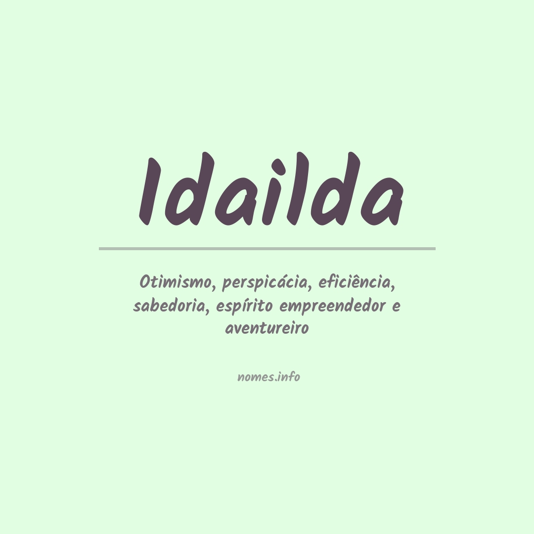 Significado do nome Idailda