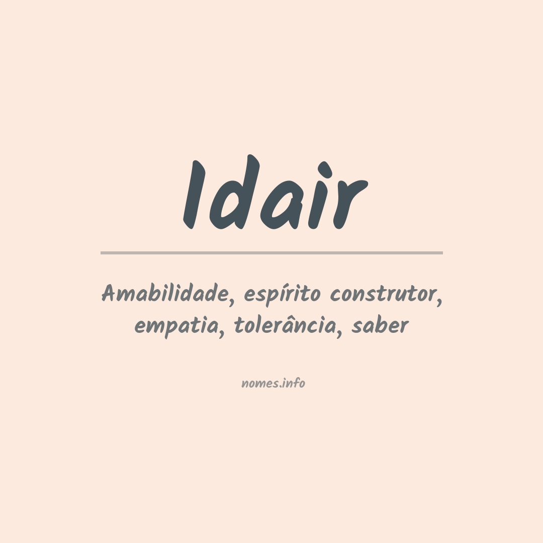 Significado do nome Idair