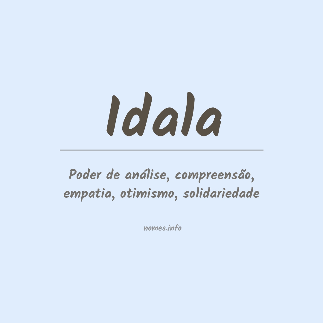 Significado do nome Idala