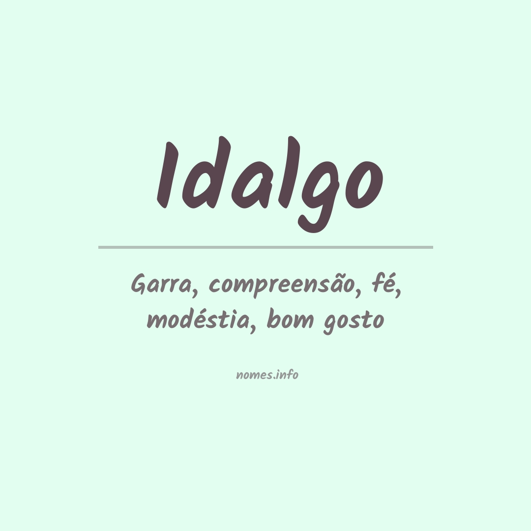 Significado do nome Idalgo
