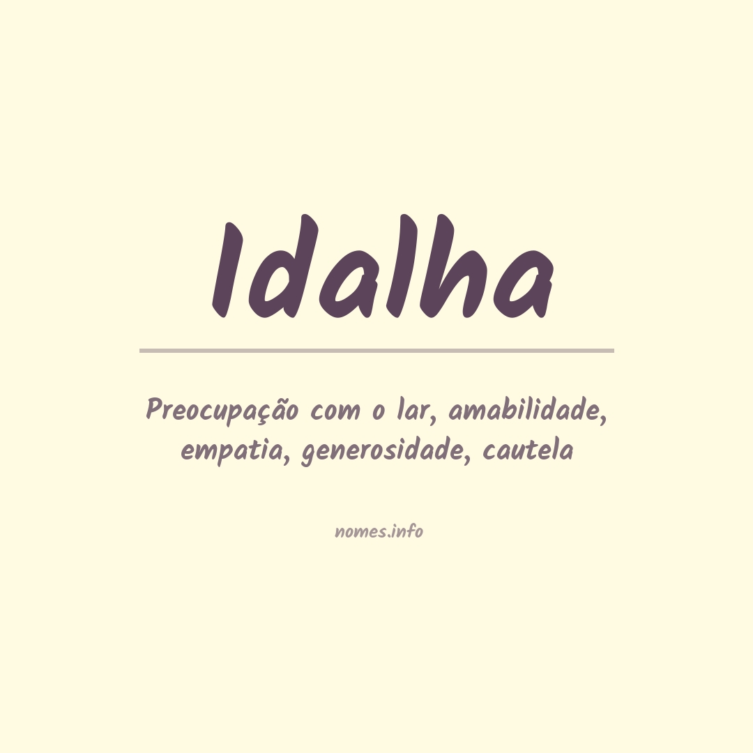 Significado do nome Idalha