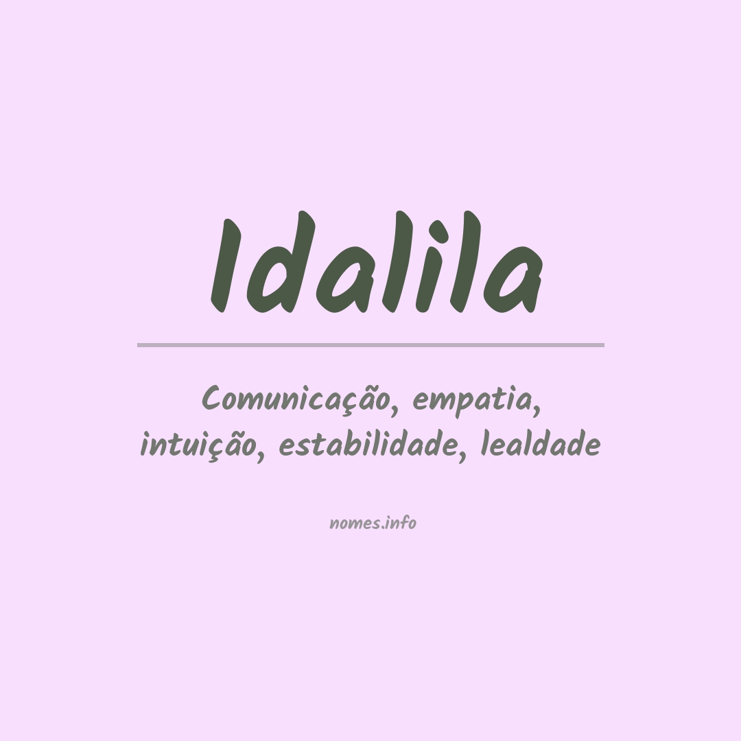 Significado do nome Idalila