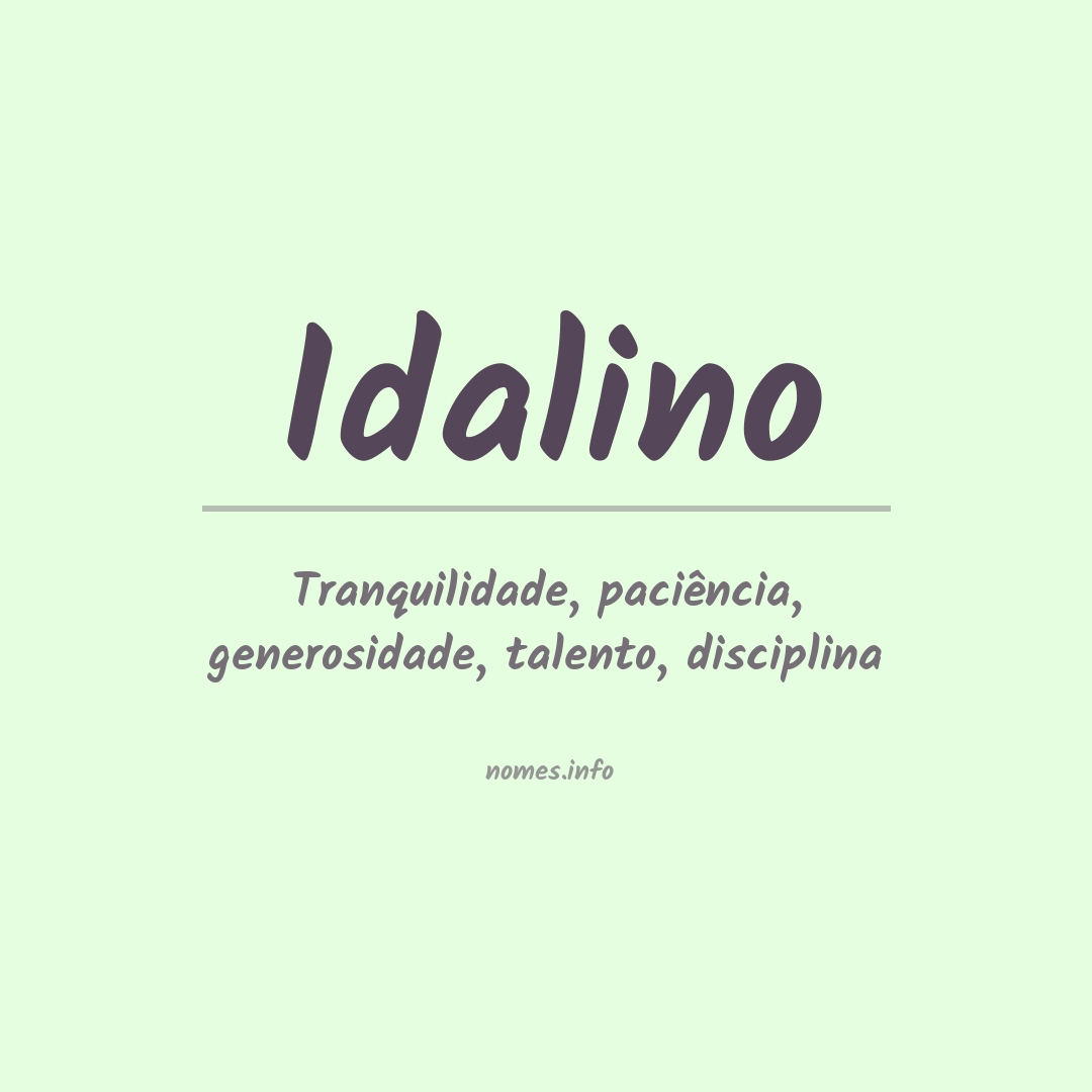 Significado do nome Idalino