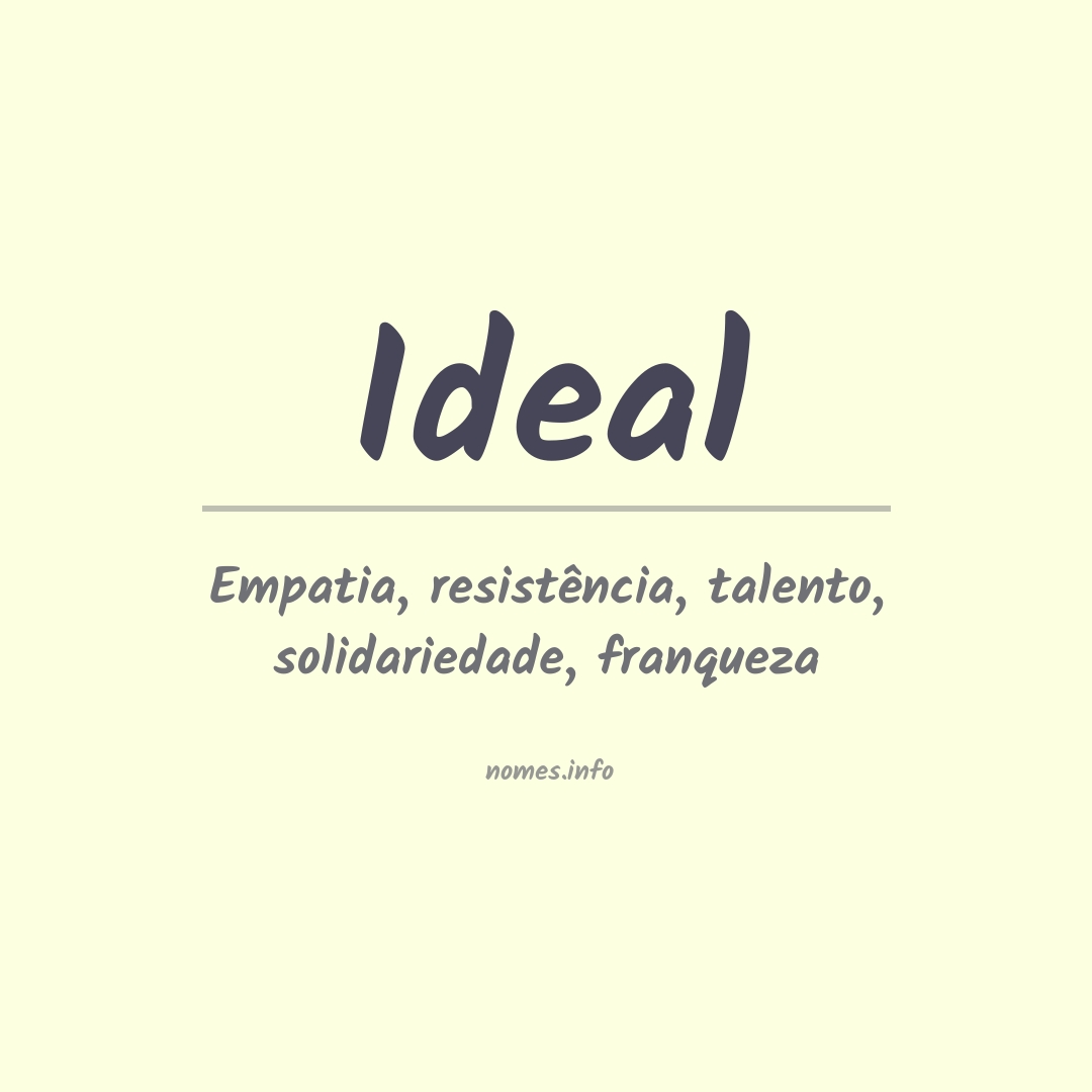 Significado do nome Ideal