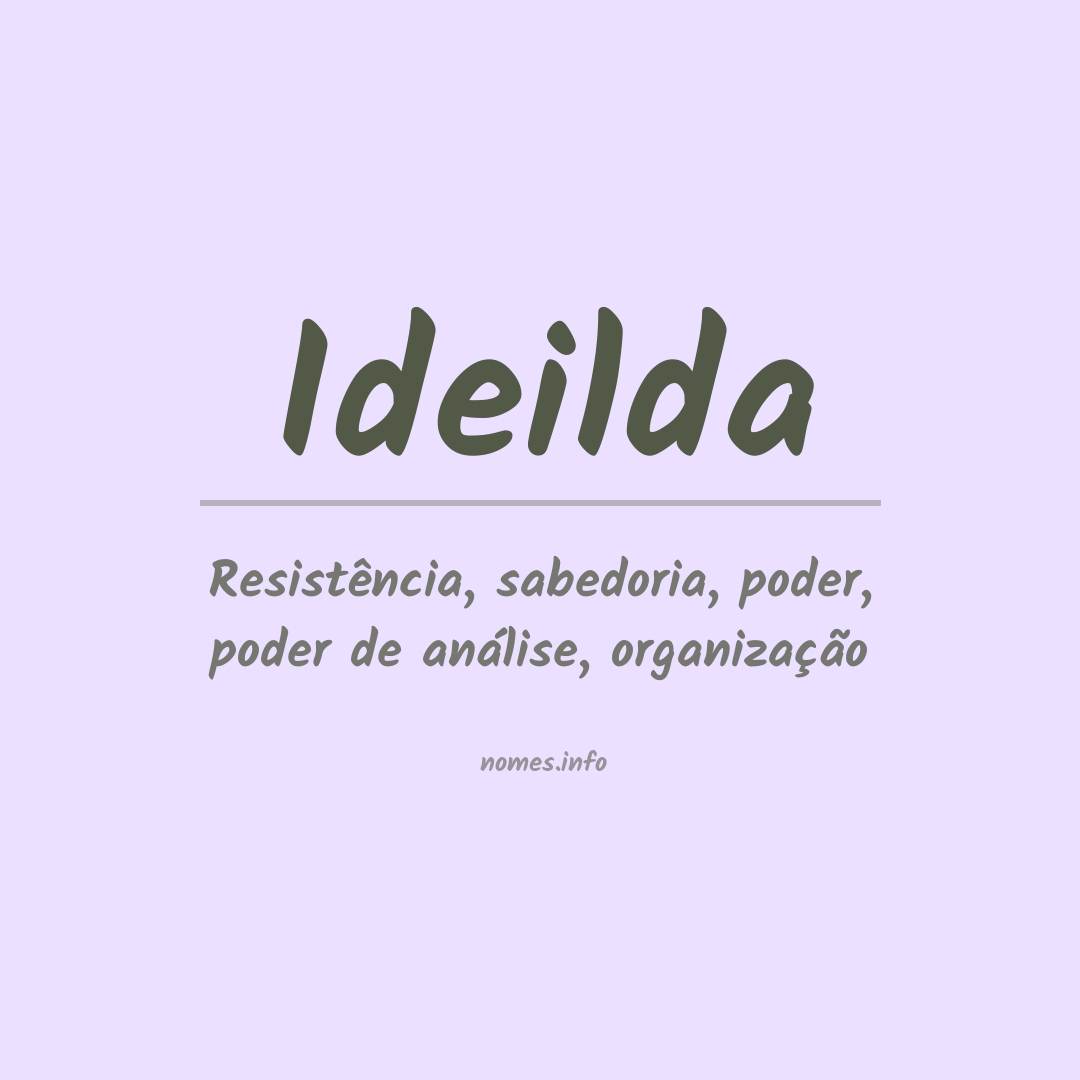 Significado do nome Ideilda