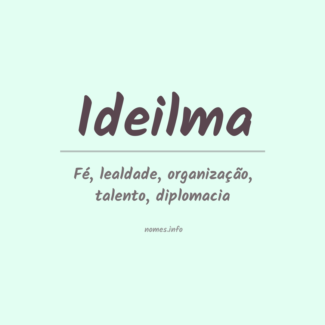 Significado do nome Ideilma