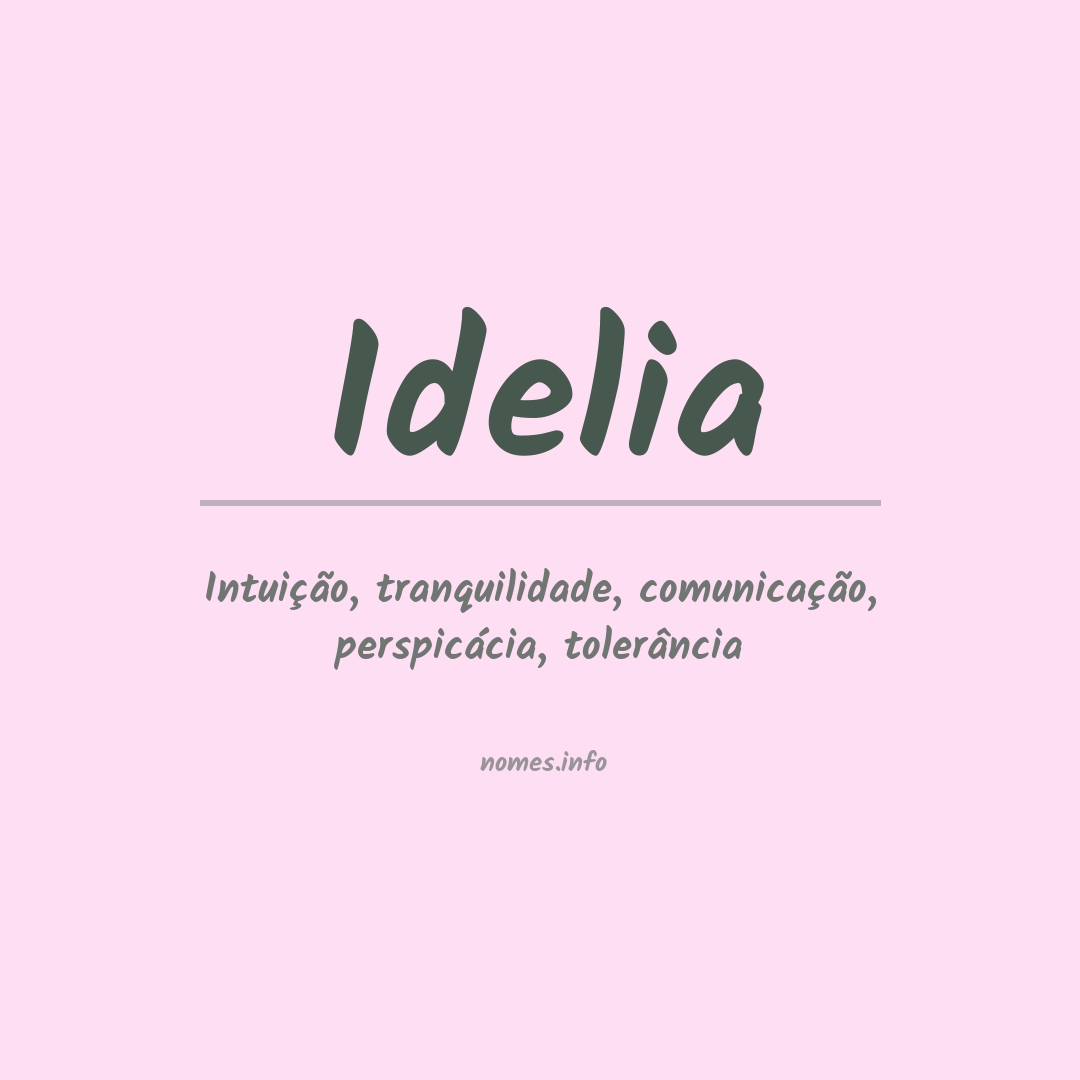 Significado do nome Idelia