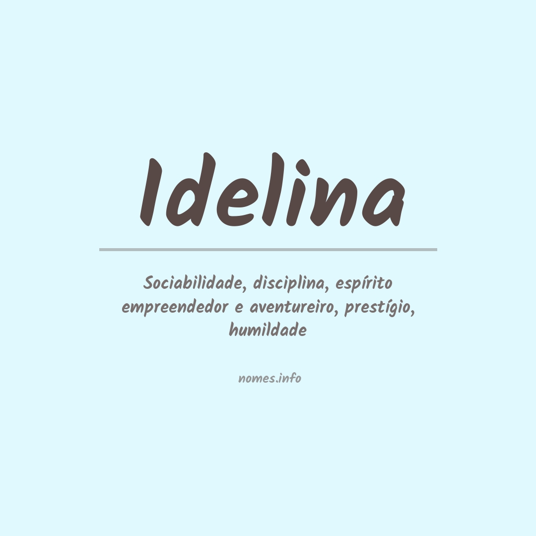 Significado do nome Idelina
