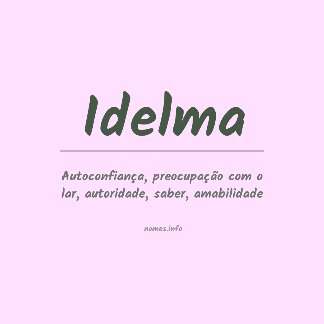 Significado do nome Idelma