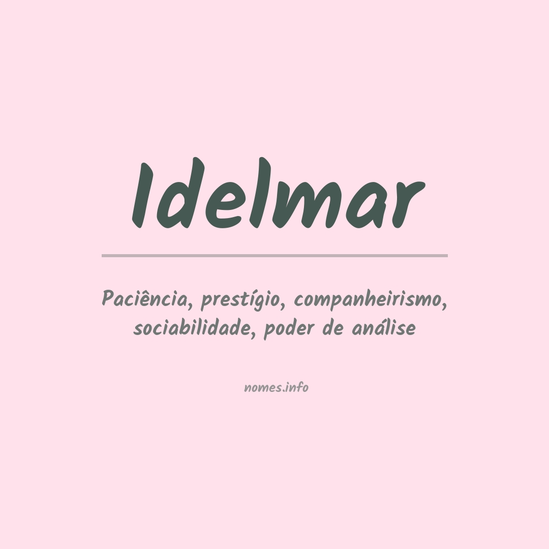 Significado do nome Idelmar