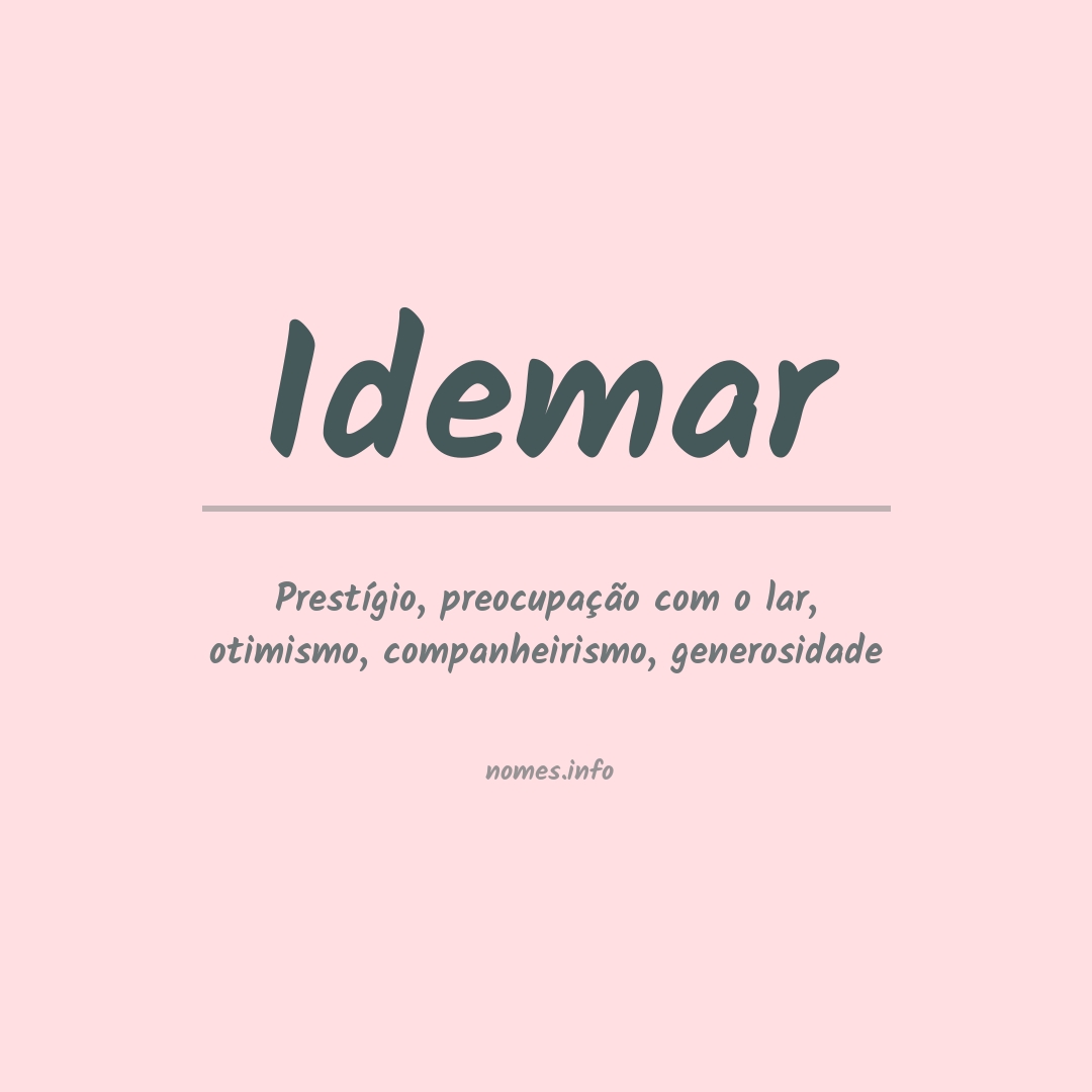 Significado do nome Idemar