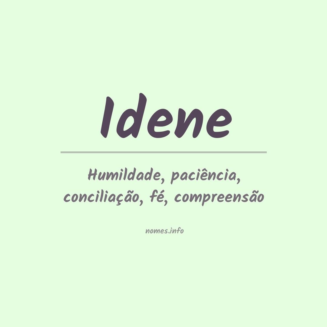 Significado do nome Idene