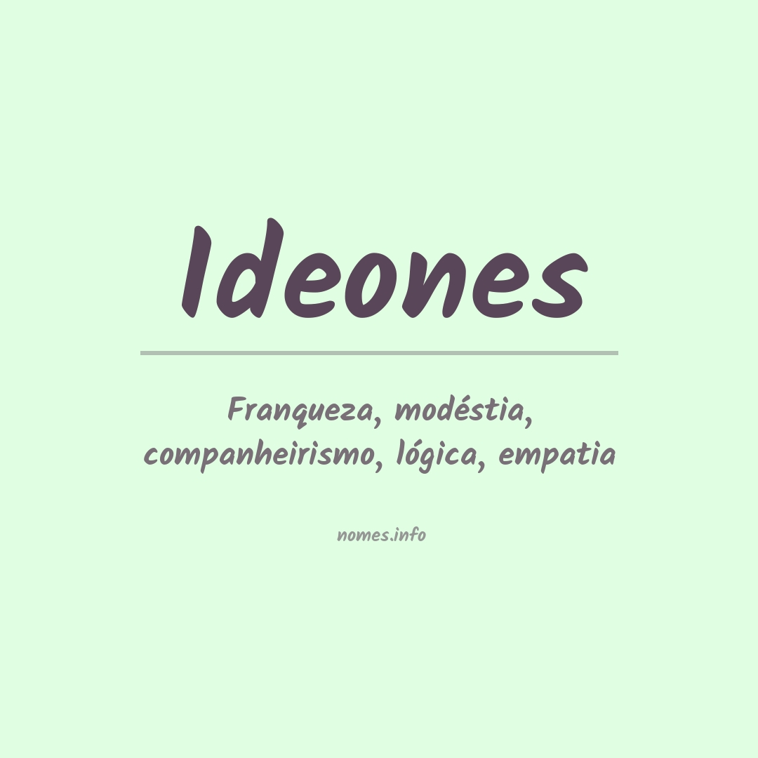 Significado do nome Ideones